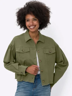 Blazer mit langen Puff-Ärmeln
