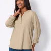 Blusenshirt mit kurzer Knopfleiste