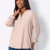Blusenshirt mit kurzer Knopfleiste