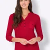 Blusenshirt mit Web-Einsätzen
