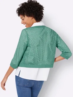 Bolero mit Ajourmuster, gestrickt