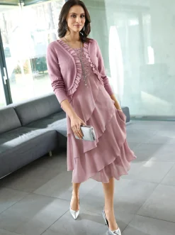 Bolero mit Chiffon-Volants