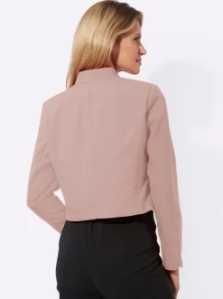Bolerojacke mit Wellenabschluss, Stehkragen