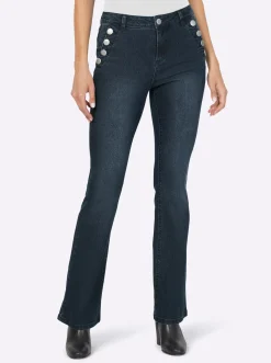 Bootcut-Jeans mit dezenter Waschung