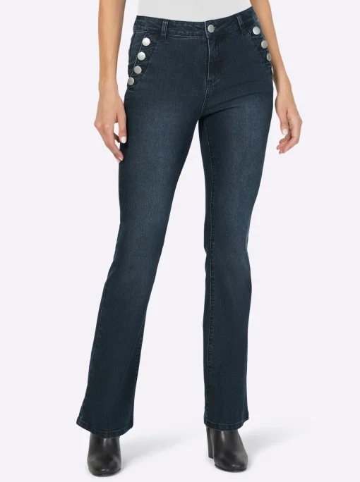 Bootcut-Jeans mit dezenter Waschung