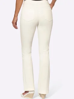 Bootcut-Jeans mit Zierknöpfen
