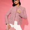 Bouclé-Blazer mit Glitzergarn
