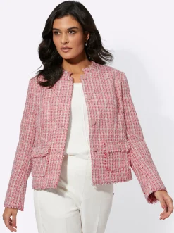 Bouclé-Blazer mit Glitzergarn