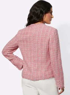 Bouclé-Blazer mit Glitzergarn