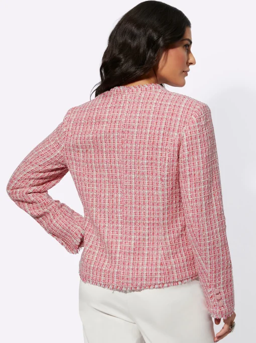 Bouclé-Blazer mit Glitzergarn