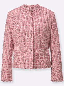 Bouclé-Blazer mit Glitzergarn