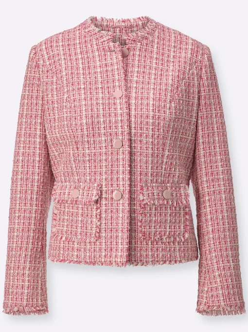 Bouclé-Blazer mit Glitzergarn