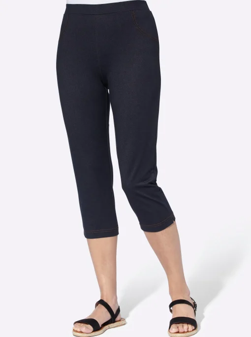 Caprihose in Jeans-Optik