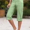 Caprihose mit verstellbarem Bund