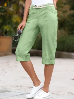 Caprihose mit verstellbarem Bund