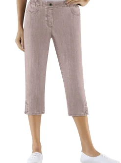 Caprijeans mit Nieten-Verzierung