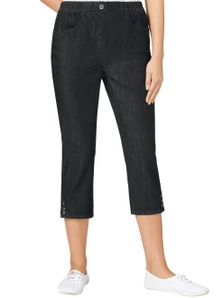 Caprijeans mit Nieten-Verzierung