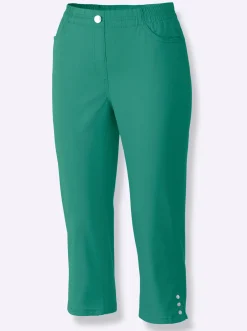 Caprijeans mit Nieten-Verzierung