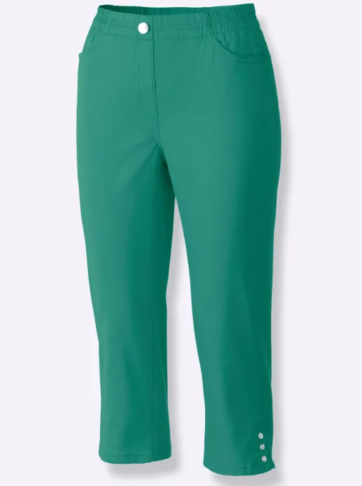 Caprijeans mit Nieten-Verzierung