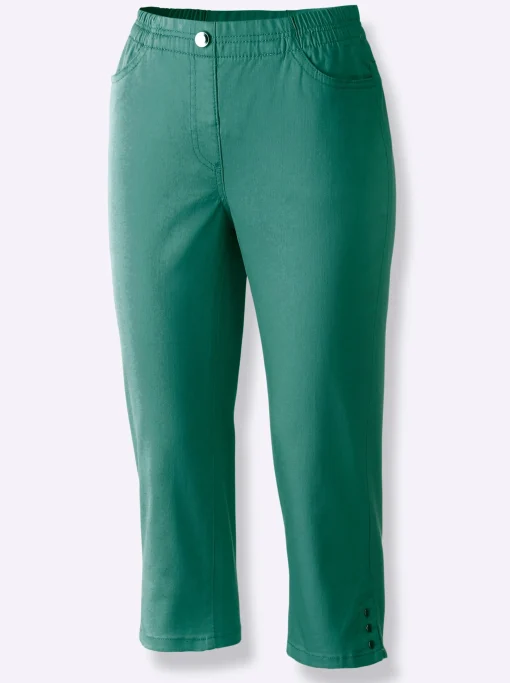 Caprijeans mit Nieten-Verzierung
