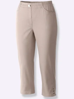 Caprijeans mit Nieten-Verzierung