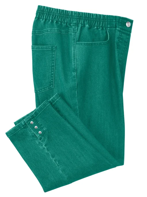 Caprijeans mit Nieten-Verzierung