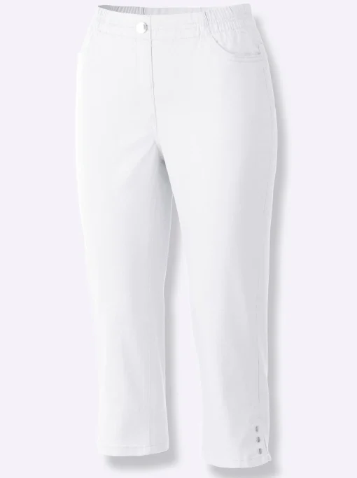 Caprijeans mit Nieten-Verzierung