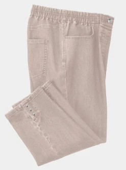 Caprijeans mit Nieten-Verzierung