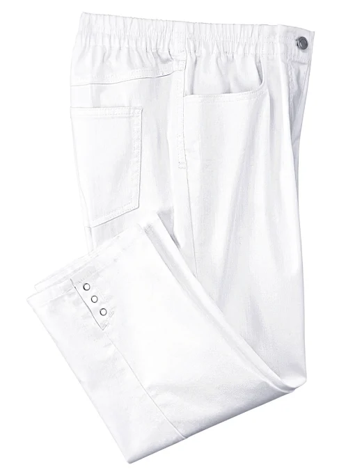 Caprijeans mit Nieten-Verzierung