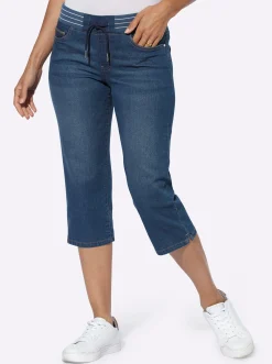 Caprijeans mit Rundum-Dehnbund