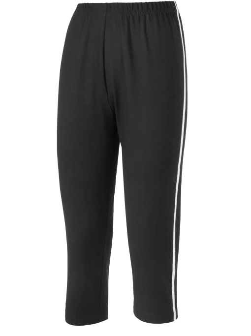 Caprileggings mit kontrastfarbigen Paspeln