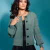 Cardigan aus Grobstrick, mit Wolle