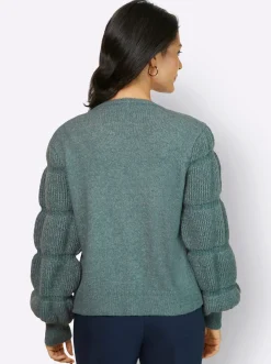 Cardigan aus Grobstrick, mit Wolle