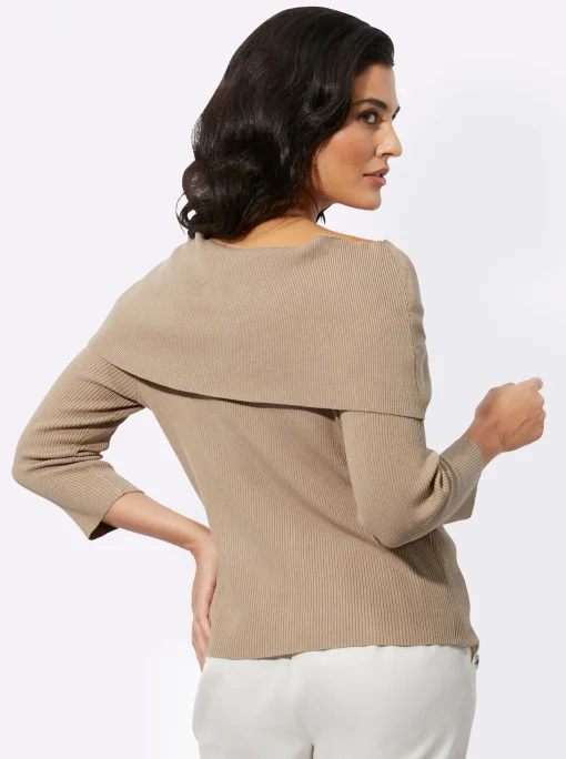 Carmenpullover mit 3/4-Ärmeln
