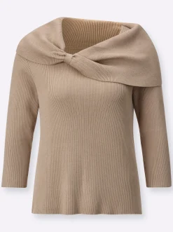 Carmenpullover mit 3/4-Ärmeln