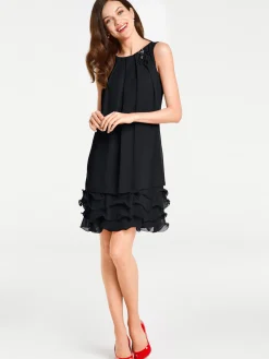 Cocktailkleid mit Rüschen am Saum