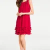 Cocktailkleid mit Rüschen am Saum