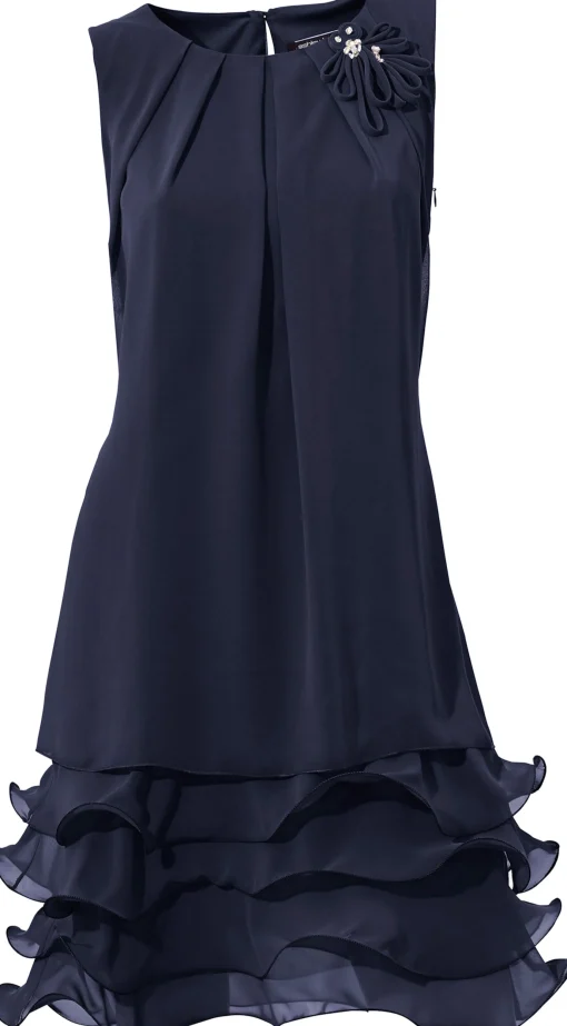 Cocktailkleid mit Rüschen am Saum