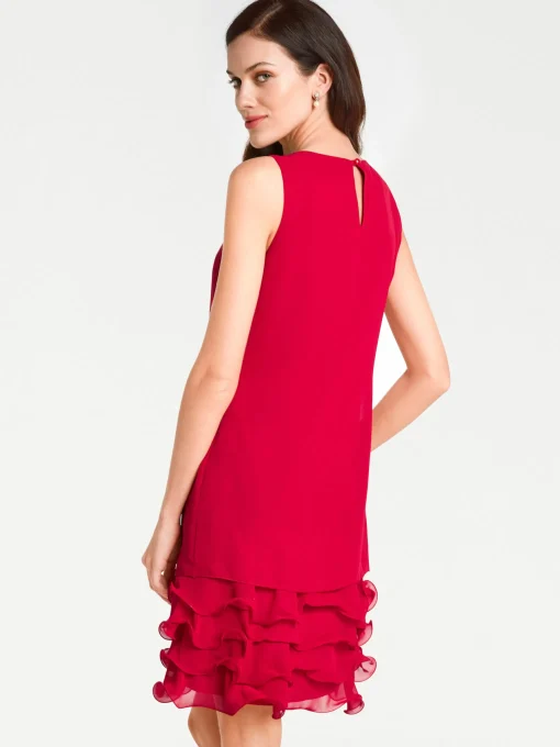 Cocktailkleid mit Rüschen am Saum