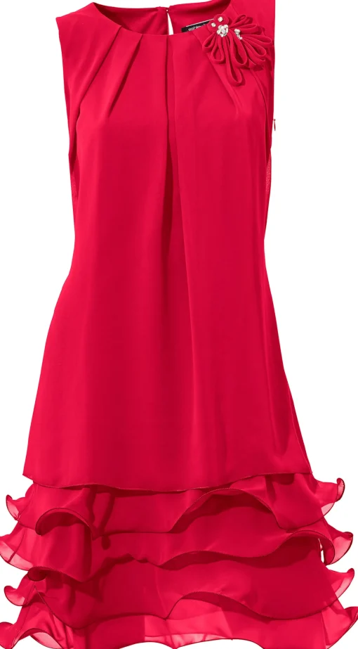 Cocktailkleid mit Rüschen am Saum