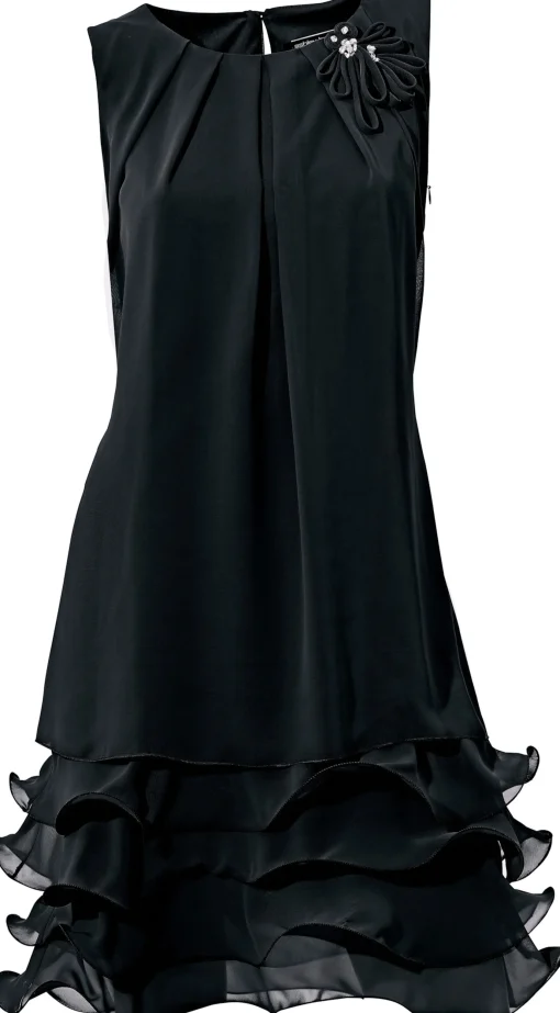 Cocktailkleid mit Rüschen am Saum