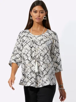 Druckbluse aus reiner Viskose