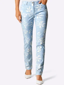 Druckhose mit 55% Lyocell