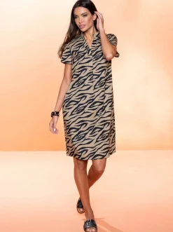 Druckkleid im Zebra-Stil