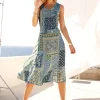 Druckkleid in Bahnenform, figurumspielend