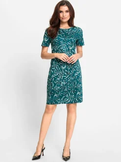 Druckkleid in Baumwoll-Webqualität