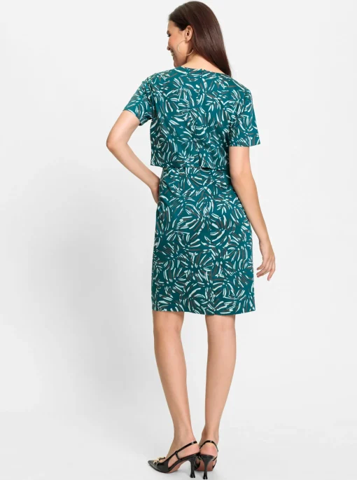 Druckkleid in Baumwoll-Webqualität