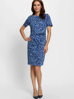 Druckkleid in Baumwoll-Webqualität