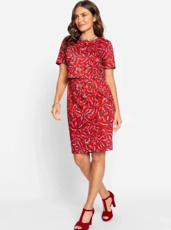 Druckkleid in Baumwoll-Webqualität