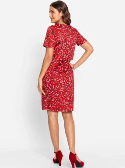 Druckkleid in Baumwoll-Webqualität